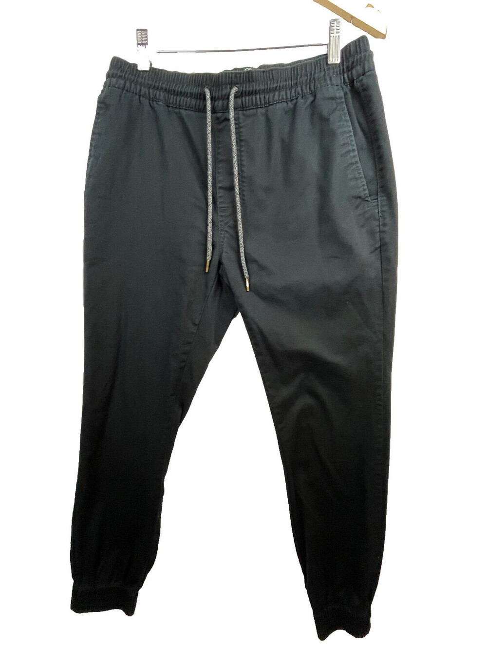 Volcom Men’s Jogger Pants Black Elastic Waist Frickin Hybrid Chino Size M